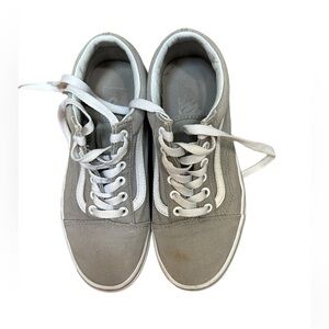 Vans gray and white sneakers good gently used condition